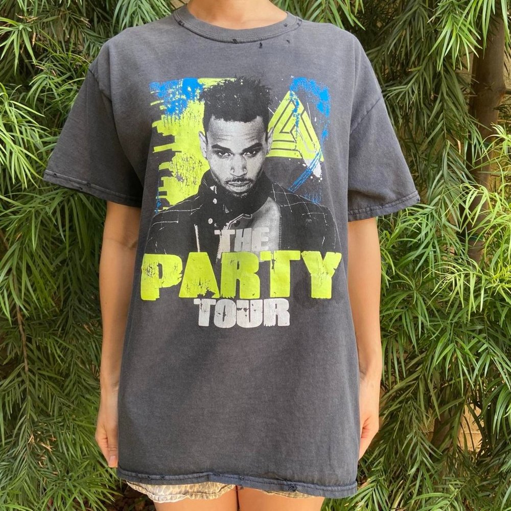 Chris Brown The Party Tour Concert T-shirt Size L